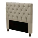 Ver imagem 1 de Cabeceira Cama Box Solteiro Cristal 90cm Corino Bege Areia - Desk Design