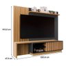 Estante Home Theater Para TV até 70 Polegadas com Porta Correr 220 cm Guarujá Permobili Nature/Grafi - 5