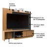 Estante Home Theater Para TV até 70 Polegadas com Porta Correr 220 cm Guarujá Permobili Nature/Grafi - 4