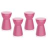 KIT 4 BANQUETAS SILI COLOR ROSA - 1