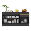 Ver imagem 4 de Balcão Cozinha 150cm 3 Portas 1 Gaveta Multimóveis Preto