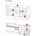 Ver imagem 5 de Balcão Cozinha 150cm 3 Portas 1 Gaveta Multimóveis Preto