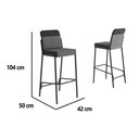 Ver imagem 2 de Kit 6 Banquetas de Cozinha Duo 1753 6 Un Dourado/linho Bamboo/courano Bamboo - Carraro