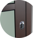 Ver imagem 5 de Porta de Correr Suspensa Vidrao Esq L.25 Marrom Corten 210x90 Brimak