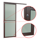 Ver imagem 3 de Porta de Correr Suspensa Vidrao Esq L.25 Marrom Corten 210x90 Brimak