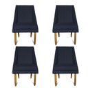 Ver imagem 1 de kit 04 Cadeiras Para Sala De Jantar Ana Pés Palito Suede Azul Marinho - D'Classe Decor