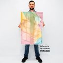 Ver imagem 2 de Quadro Decorativo Caixa Alta com Vidro Abstrato Mármore Colorido TaColado Moldura Madeira 90 x 60cm