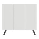 Ver imagem 6 de Gabinete Banheiro 3 Portas Retrô 90cm Multimóveis MP5030 Branco/Preto