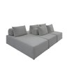 Sofá Ilha na Caixa em Módulos Mobili 3 Chaise Boucle Cinza Claro Estofama - 1