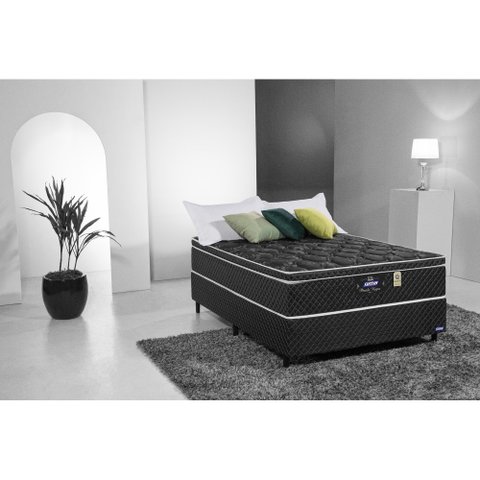 Cama Box Casal 138x188x71cm Pérola Negra Gazin Colchões Megasul