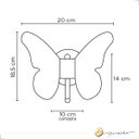 Ver imagem 4 de Luminária de Parede Arandela Borboleta Acrílico Led 3 Cores 3000k/4000k/6000k Dourado 3w Bivolt