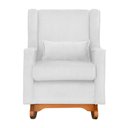 Ver imagem 3 de Poltrona Aurora Pés Balanço Luxo Suede Cores - DS Estofados Branco
