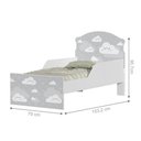 Ver imagem 3 de Cama Infantil Tick Nuvens Cinza com Colchão