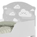 Ver imagem 2 de Cama Infantil Tick Nuvens Cinza com Colchão