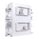 Ver imagem 2 de Cama de Casal Articulável Vertical Branca com Estantes Laterais Mdp Vancouver Art In Móveis