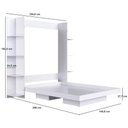 Ver imagem 5 de Cama de Casal Articulável Vertical Branca com Estantes Laterais Mdp Vancouver Art In Móveis