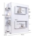 Ver imagem 6 de Cama de Casal Articulável Vertical Branca com Estantes Laterais Mdp Vancouver Art In Móveis