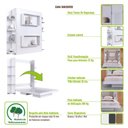 Ver imagem 7 de Cama de Casal Articulável Vertical Branca com Estantes Laterais Mdp Vancouver Art In Móveis