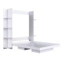 Ver imagem 1 de Cama de Casal Articulável Vertical Branca com Estantes Laterais Mdp Vancouver Art In Móveis