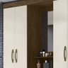 Guarda Roupa 4 Portas Com Espelho 8313 Castanho Wood Off White Moval - 6