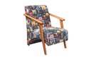 Ver imagem 2 de Conjunto Venus Braços em Madeira Maciça 1 Namoradeira 2 Poltronas Estampada Unidecor Retro Bar 107