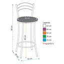 Ver imagem 5 de Kit 2 Banquetas Cromadas Bc26b Assento Espuma D15
