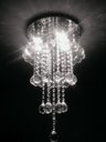 Ver imagem 1 de LUSTRE DE CRISTAL PARA SALA COM 80 CM DE ALTURA BASE DE INOX 30 CM DE DIÂMETROS