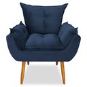 Ver imagem 3 de Kit 4 Poltronas Decorativa Opala Pés Palito Veludo Azul Marinho Chamby Móveis