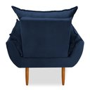Ver imagem 5 de Kit 4 Poltronas Decorativa Opala Pés Palito Veludo Azul Marinho Chamby Móveis