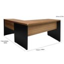 Ver imagem 5 de Mesa em L (Mesa 1,70m + Mesa Auxiliar) - sem Gavetas -Webstart - Nogal Sevilha/Preto - 21424