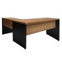 Ver imagem 2 de Mesa em L (Mesa 1,70m + Mesa Auxiliar) - sem Gavetas -Webstart - Nogal Sevilha/Preto - 21424