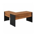 Ver imagem 4 de Mesa em L Workstart 1,50m com Mesa Auxiliar 2 Gavetas Nogal Sevilha/Preto