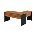 Ver imagem 3 de Mesa em L Workstart 1,50m com Mesa Auxiliar 2 Gavetas Nogal Sevilha/Preto
