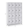 Armário Multiuso de Aço 16 Portas Vários Ambientes Guarda Volumes Cor:azul - 9