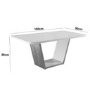 Ver imagem 3 de Sala de Jantar Luna 180cm 6 Cadeiras Aila Moderna