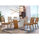 Ver imagem 1 de Sala de Jantar Luna 180cm 6 Cadeiras Aila Moderna