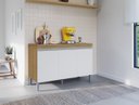 Ver imagem 2 de Balcão Multiuso Manu 120cm 3 Portas sem Tampo - Am/bc - Ajl Móveis