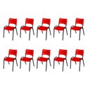 Ver imagem 1 de Kit 10 Cadeira Iso - Vermelho