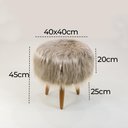 Ver imagem 3 de Puff Banqueta Decorativo Pés Madeira Cor:bege