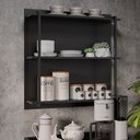 Ver imagem 2 de Kit 02 Painéis Industrial Multiuso com 3 Prateleiras Cler M05 Preto - Inoviza