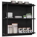 Ver imagem 3 de Kit 02 Painéis Industrial Multiuso com 3 Prateleiras Cler M05 Preto - Inoviza