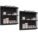 Ver imagem 1 de Kit 02 Painéis Industrial Multiuso com 3 Prateleiras Cler M05 Preto - Inoviza