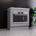 Ver imagem 2 de Balcao Forno Embutir Tampo Cooktop 80 Cm Americana Cinza Calcare Henn