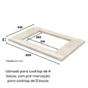 Ver imagem 4 de Balcao Forno Embutir Tampo Cooktop 80 Cm Americana Cinza Calcare Henn