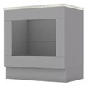 Ver imagem 1 de Balcao Forno Embutir Tampo Cooktop 80 Cm Americana Cinza Calcare Henn