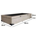 Ver imagem 5 de Cama Box Baú Solteiro Suede Sereneprime Bege 88x188x44
