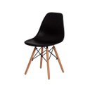 Ver imagem 2 de Conjunto Kit 4 Cadeiras Eames Eiffel Preta + 1 Mesa Eames 80cm Preta Base Madeira Cozinha Jantar