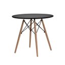 Ver imagem 6 de Conjunto Kit 4 Cadeiras Eames Eiffel Preta + 1 Mesa Eames 80cm Preta Base Madeira Cozinha Jantar