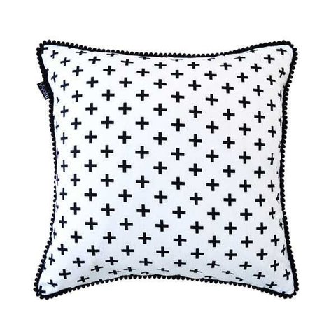 Capa de almofada VivaIN infantil cruz preta
