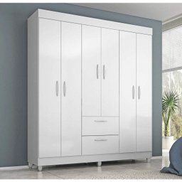 Guarda-Roupa Casal 6 Portas 2 Gavetas Tóquio Poquema Móveis - 1